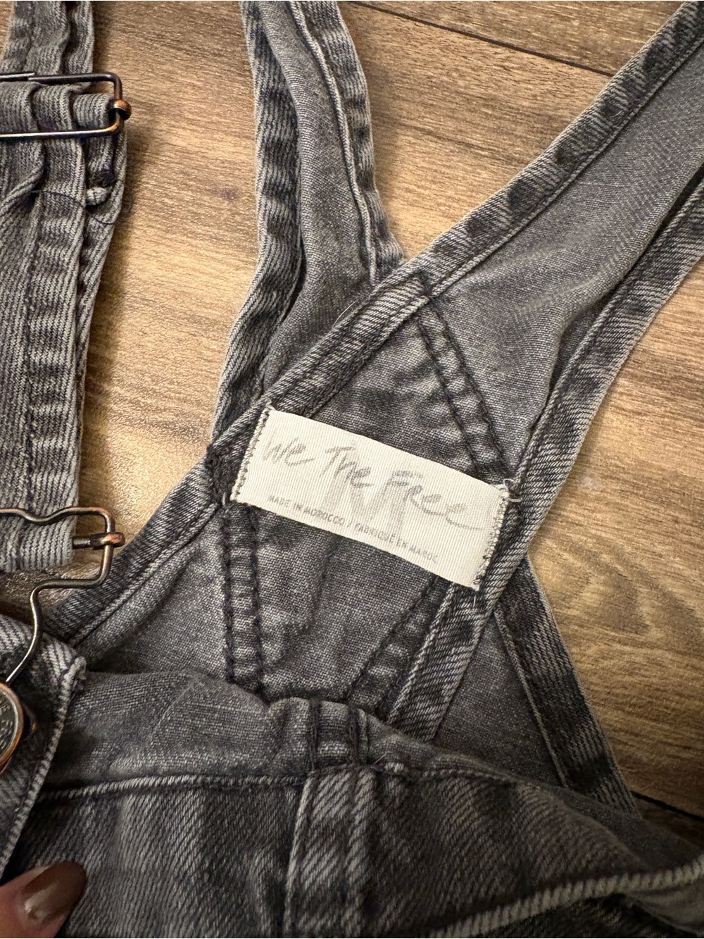Free People We The Free Ziggy Shortall Denim Overalls Black Wash M - Picture 3 of 6
